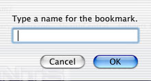 Bookmark dialog